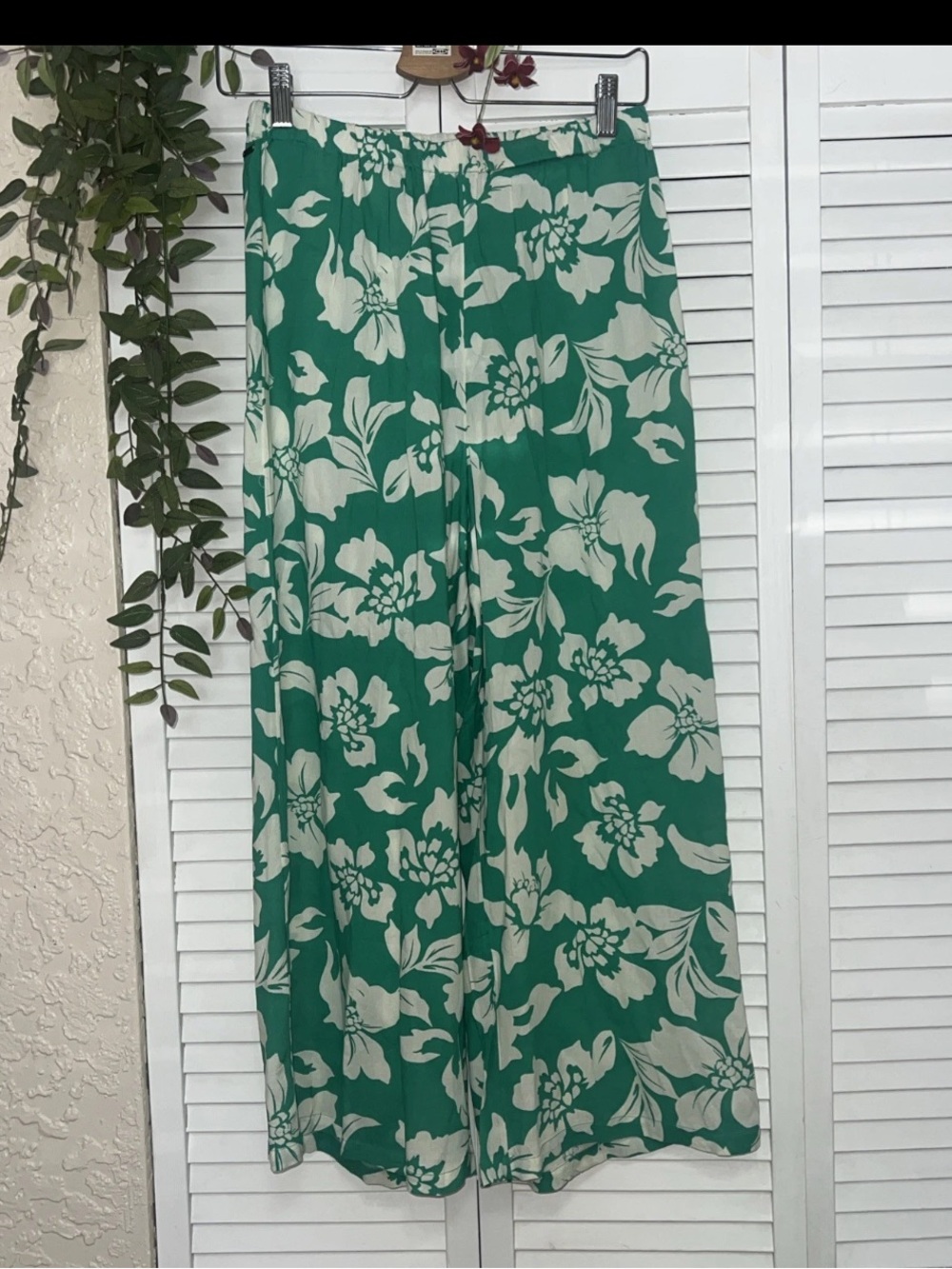 O’NIELL Roxy Nordstrom Oasis Floral Crop Wide Leg Pants Surf Flow Tropical M $65 - Picture 4 of 6